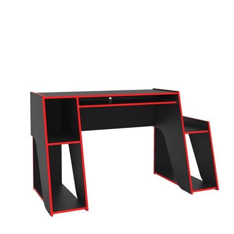 Mission 47 In Black And Red Gaming Desk 401904120004 The Home Depot