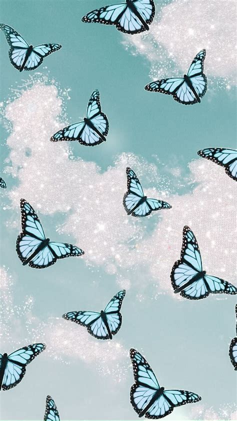 P I N T E R E S T Abbyyygrace13 Blue Butterfly Wallpaper Butterfly