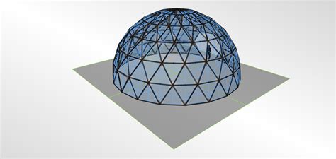 Triangulated 3d Dome Geodesic Dome Like Structure 3d Model Cgtrader