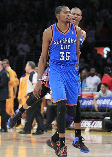 Kevin Kd Durant Russell Westbrook Okc Thunder Baloncesto