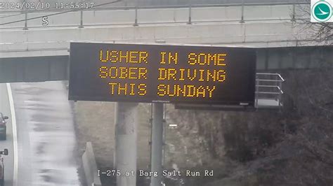 Odot Warns Of Drunk Driving Using Super Bowl Related Signs Pics