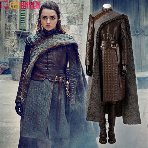 Game Of Thrones Arya Stark Cosplay Costume Full Set Halloween Outfits