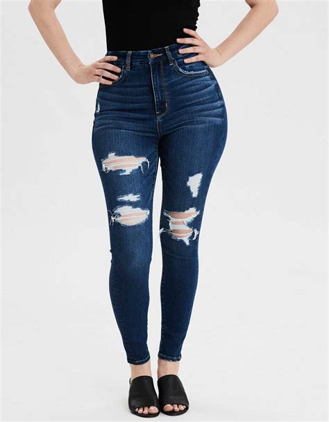 ae ne x t level curvy super high waisted jegging cute ripped jeans curvy jeans women jeans
