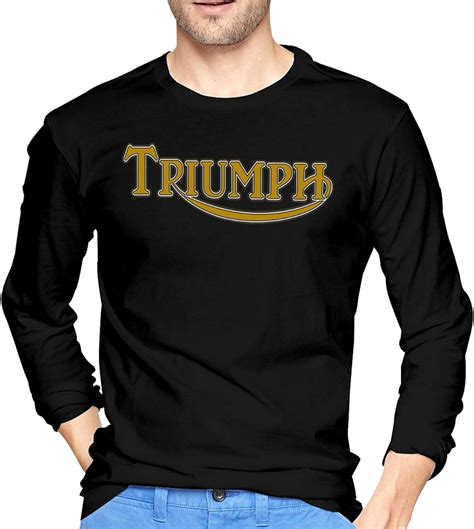 Vintage Triumph Motorcycle Casual Mens Long Sleeve T Shirts 0 Amazon