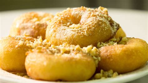 Top Your Loukoumades Greek Donuts With Whatever You Like We Tried Nuts And Honey But The