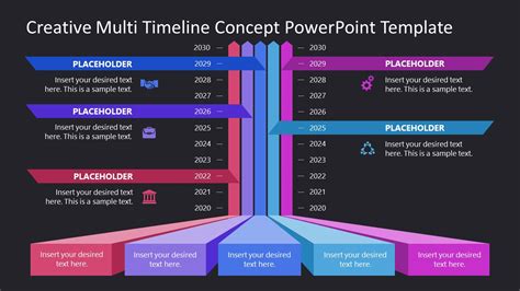 Creative Multi Timeline Concept Powerpoint Template Slidemodel