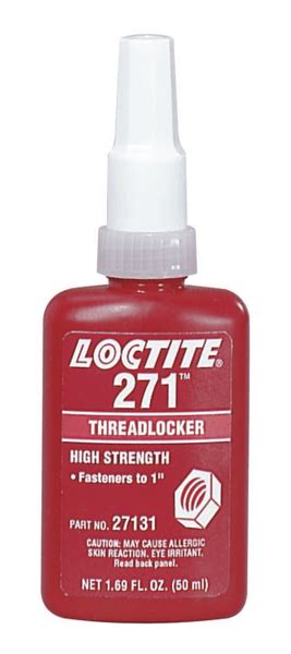 Loctite 271 Series High Strength Threadlocker Red Liquid 50ml Bottle