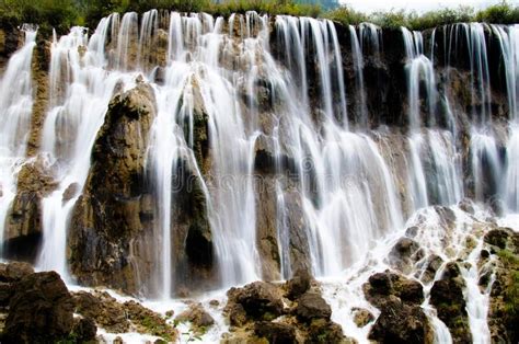 Nuorilang Waterfall In Jiuzhai Valley Or Jiuzhaigou National Parkchina