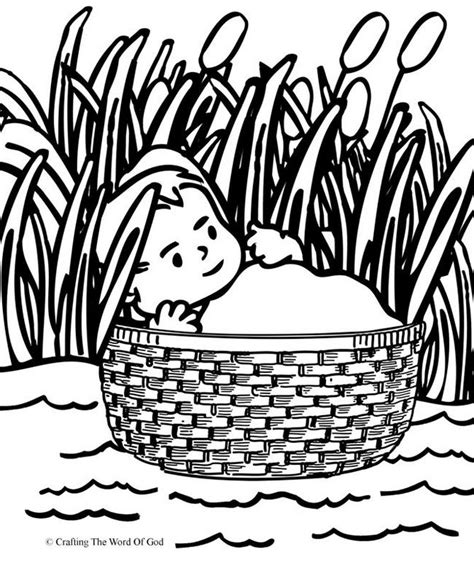 The Best Collection Of Baby Moses Colouring Pages Coloring Pages