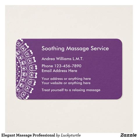 Elegant Massage Professional Professional Business Cards Quality Cards Paper Texture Smudging