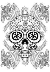 Pin de Barbara em coloring skull Livros de colorir para adultos