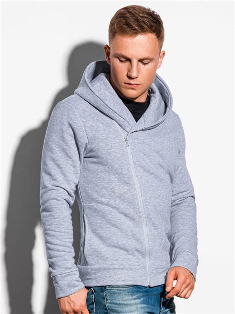 Mens Zip Up Hoodie Primo Grey Modone Wholesale Clothing For Men