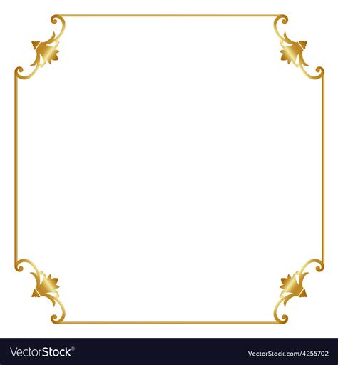 Gold Frame Royalty Free Vector Image Vectorstock