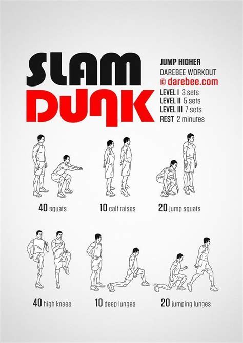 Slam Dunk Workout Jump Workout Volleyball Workouts Basketball Workouts