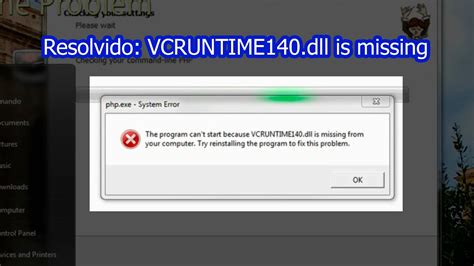 Also, remember to check if the game or program you are installing is pirated or corrupted. Resolvido - the program can't start because VCRUNTIME140 ...