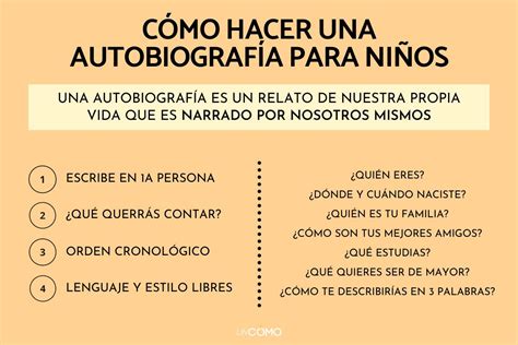 Cómo Hacer Una AutobiografÍa Para NiÑos ¡paso A Paso