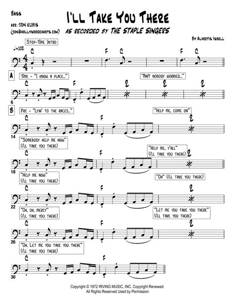 Ill Take You There Arr Hollywood Charts Sheet Music Bebe And Cece
