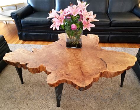 Handmade Large Tree Slice Coffee Table Live Edge Table Round Coffee