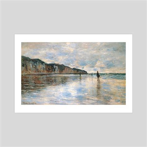 Low Tide At Pourville Art By Claude Monet An Art Print By Jean