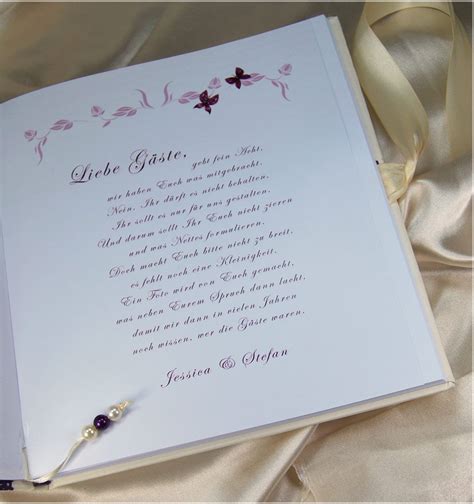 Oft ist es auf einer großen feier mit vielen gästen, die sich aus unterschiedlichen lebensbereichen des paares zur. Hochzeit Gästebuch Sprüche | Gästebuch hochzeit ...