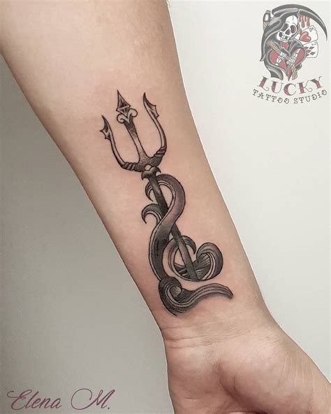 14 Trident Tattoo Designs Inspirations Inktattoo