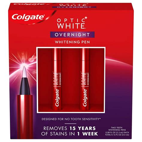Colgate Optic White Overnight Teeth Whitening Pen 2 Pk