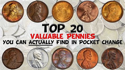 Top 20 Valuable Pennies You Can Actually Find In Pocket Change Youtube