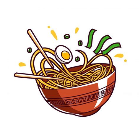 Premium Vector Noodle Bowl Asia Food Food Illustration Design
