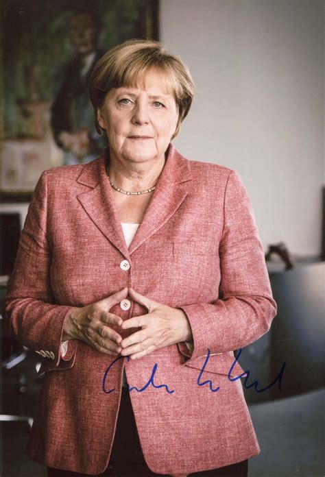 Angela Merkel Autograph Signed Photographs
