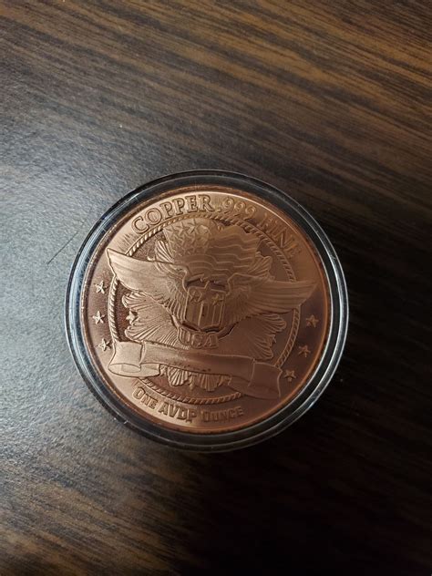 1 Ounce 999 Fine Copper Morgan Dollar Coin1 Oz Copper Coinmorgan