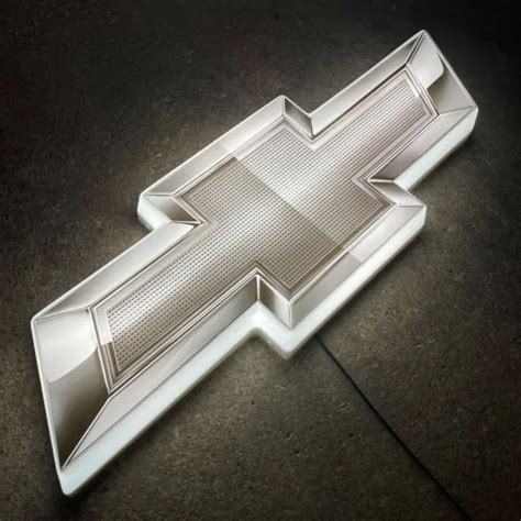 Chevrolet Chevy Bowtie Badge Emblem Sign Led Illuminated Light Box