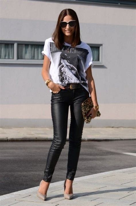 black leather pants to wear this fall 2020 outfits with leggings womens fashion leather