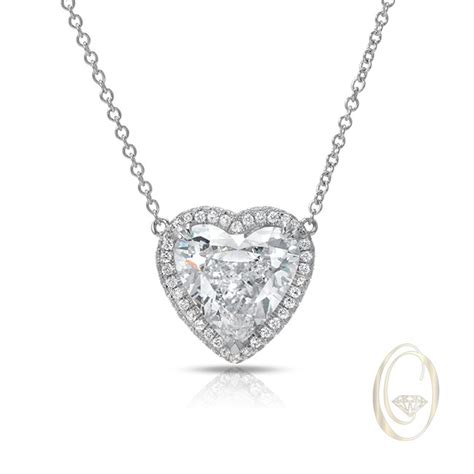 18k Heart Shape Diamond Pendant Diamond Necklace Necklace Diamond