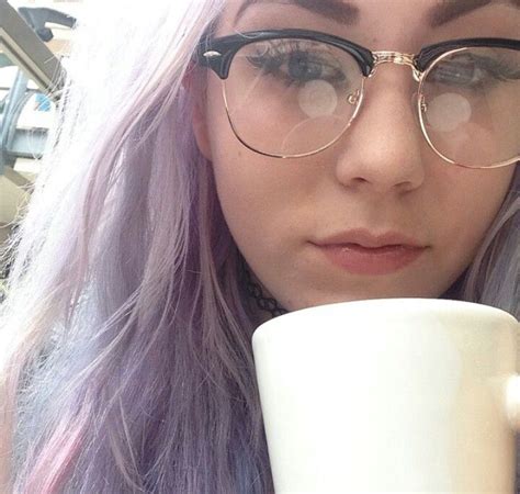 Glasses Purple Hair Hair Color Colored Hair Glasses Aesthetic List Fashion Colorful Hair