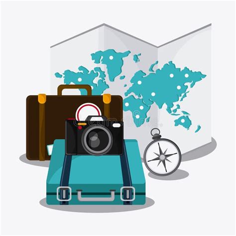 Time Travel Vacation Trip Icon Stock Vector Illustration Of