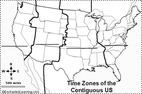 Time Zone Map Usa Printable Black And White United States Map