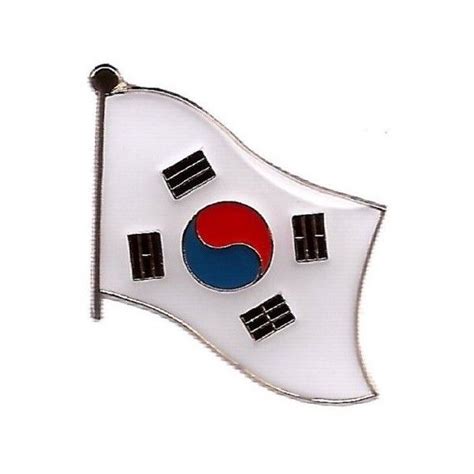 Pack Of 3 South Korea Single Flag Lapel Pins South Korean Pin Badge