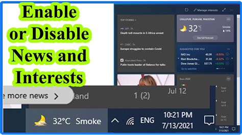 How To Enable Or Disable News And Interests On Taskbar In Windows 10