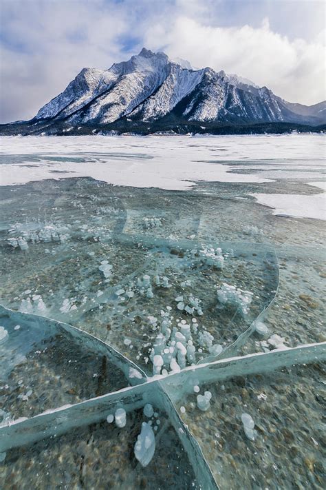 Methane Bubbles Frozen In Ice Abraham Photograph By Panoramic Images
