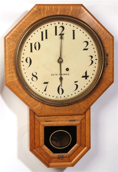 Seth Thomas Wood Hanging Wall Regulator Clock Price Guide
