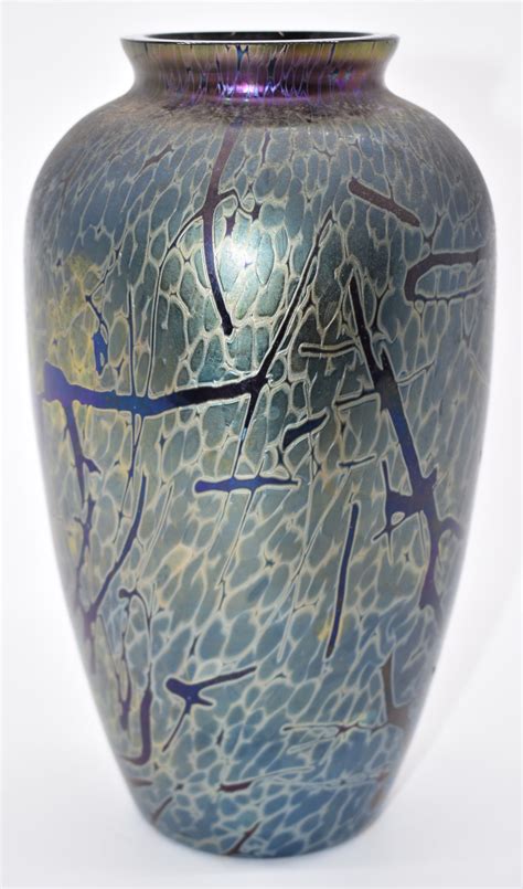 Royal Brierley Studio Iridescent Glass Vase Designed By Michael And