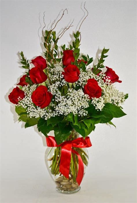 Valentine's day arrangements from $29.99. Traditional roses and babies breath #14 | Valentine's day ...