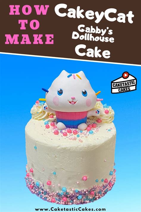 Gabbys Dollhouse Cake Tutorial Cakey Cat Cake Decorating Video By