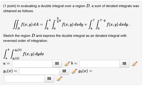 solved in evaluating a double integral over a region d a