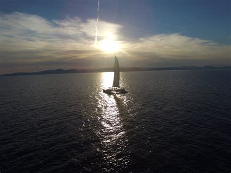Croisière Coucher De Soleil En Méditerranée Caseneuve Maxi Catamaran