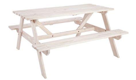 Our selection of the best garden benches. Buy Argos Home Wooden 4 Seater Picnic Bench - White ...