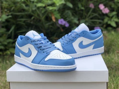 Jordan Aj1 Low Cut Campus North Carolina Blue Color Free Shipping