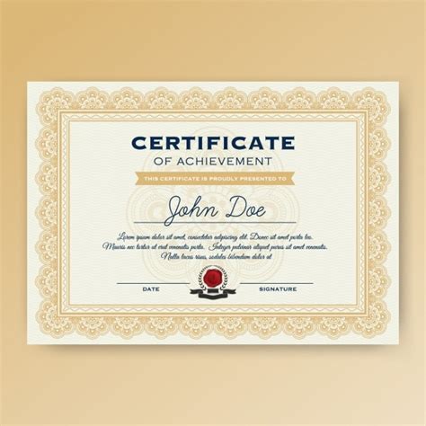 Free Vector Certificate Template Design