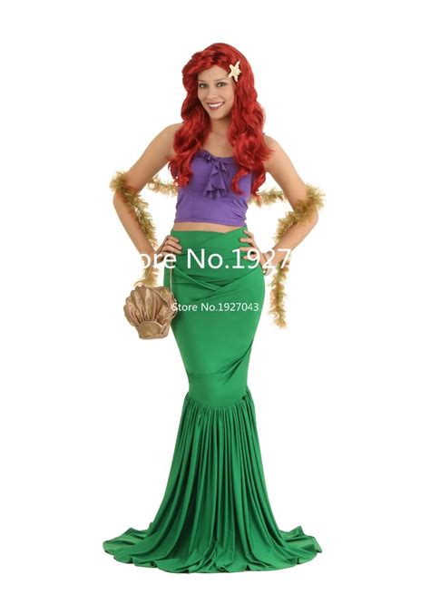 2015 sexy costumes for women adult princess ariel dress the little mermaid ariel princess