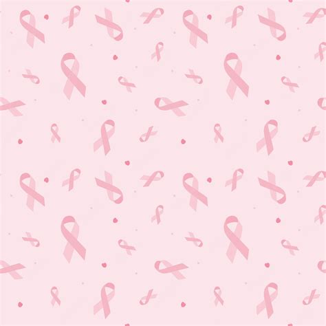premium vector cute ribbon seamless pattern on pink background for breast cancer awareness